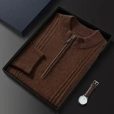 Bobby | 100% Cashmere Ribbed Half Zip