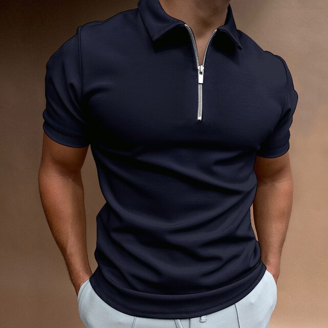 David | Casual polo shirt with zipper